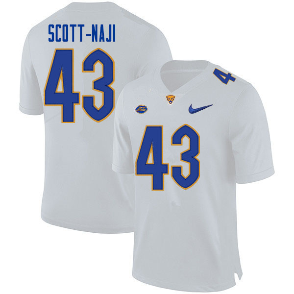 Men #43 Anthony Scott-Naji Pitt Panthers College Football Jerseys Sale-White